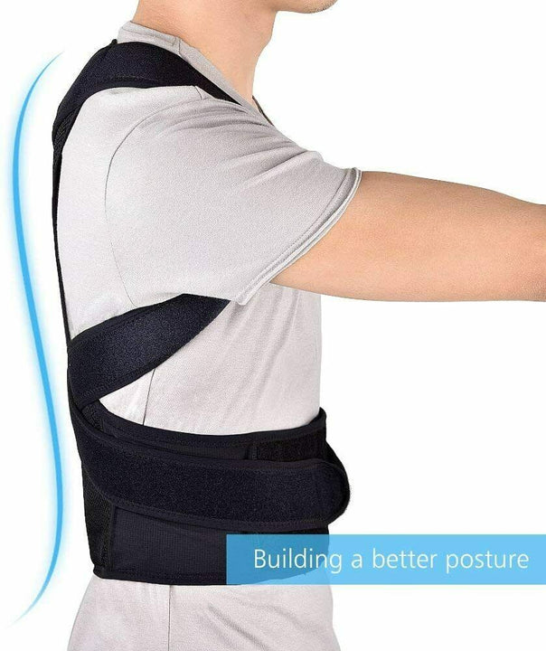 Adjustable Women Men X Low Back Posture Shoulder Corrector Support Brace Belt US