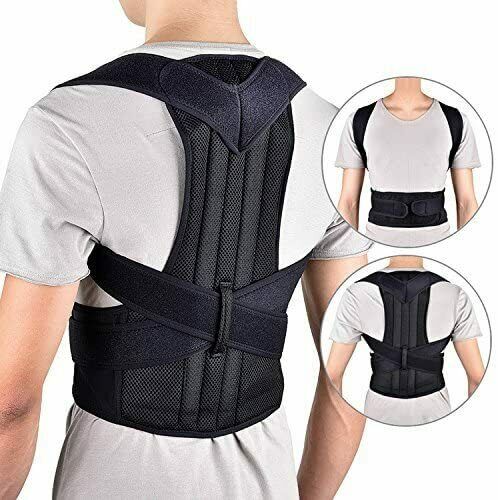 Adjustable Women Men X Low Back Posture Shoulder Corrector Support Brace Belt US