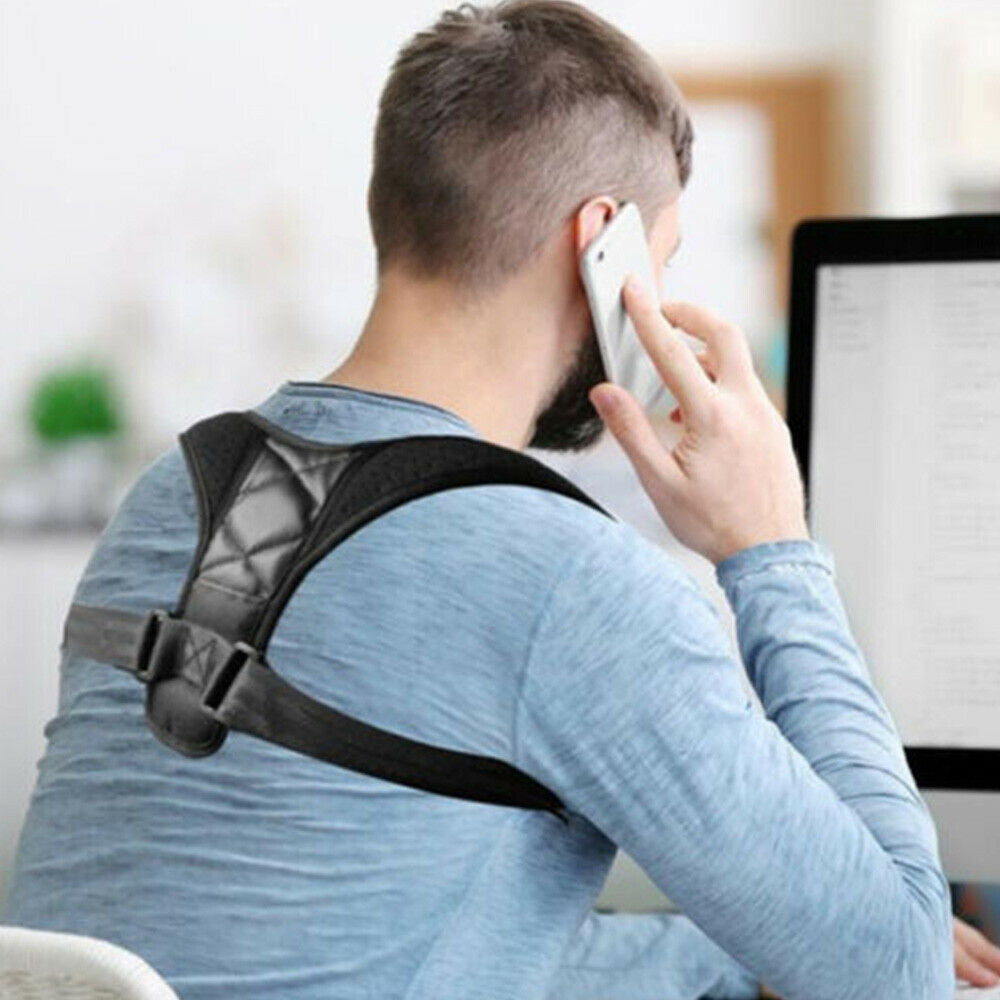 1x Posture Corrector Support Back Shoulder Brace Belt Fit For Men Women