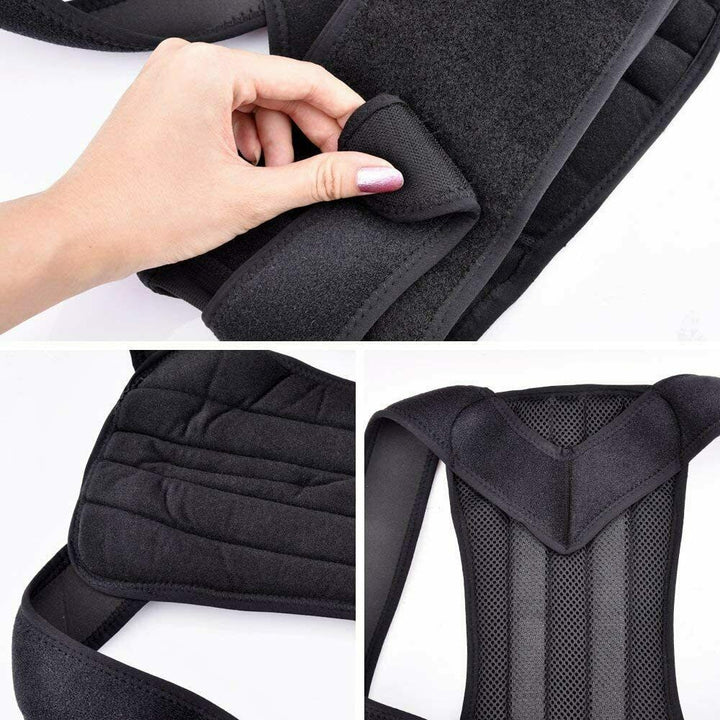 Adjustable Women Men X Low Back Posture Shoulder Corrector Support Brace Belt US