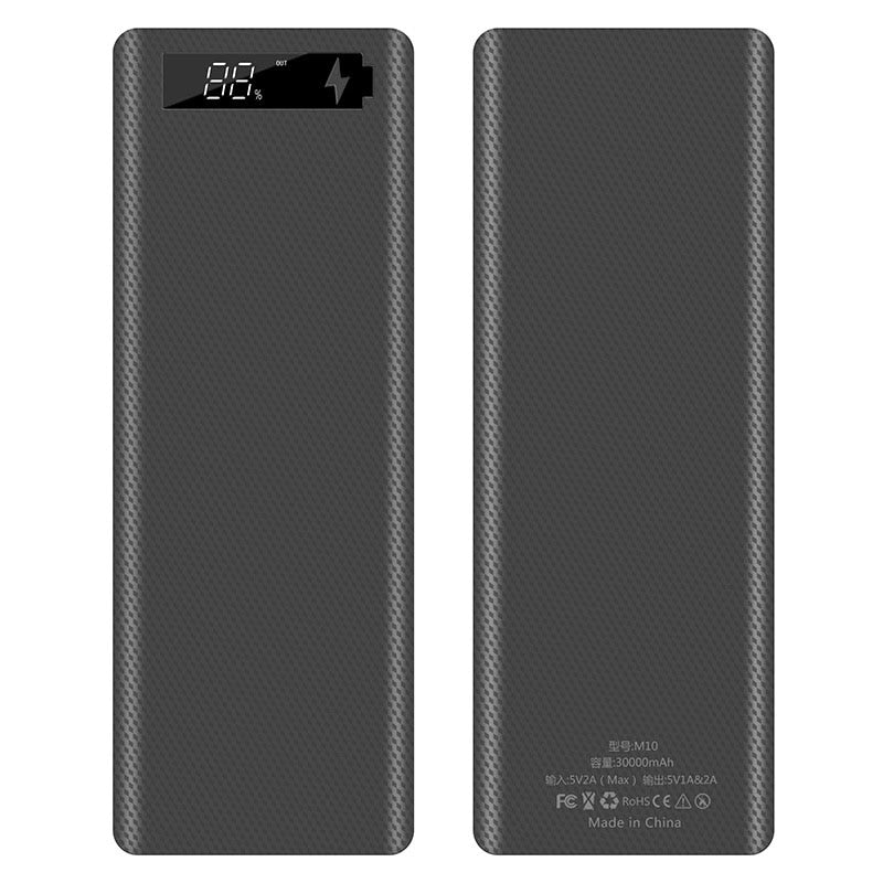 10*18650 Dual USB Power Bank Battery Box Shell 5V/2A 30000mAh DIY Charging Box for IPhone Samsung Powerbank Shell
