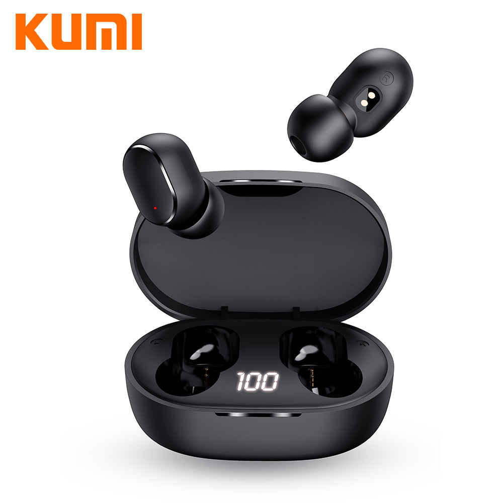 Newest Xiaomi KUMI T9S True Wireless Bluetooth 5.1 Earphone LED Digital Display In-ear Design Compatible with IOS/Android Xiomi